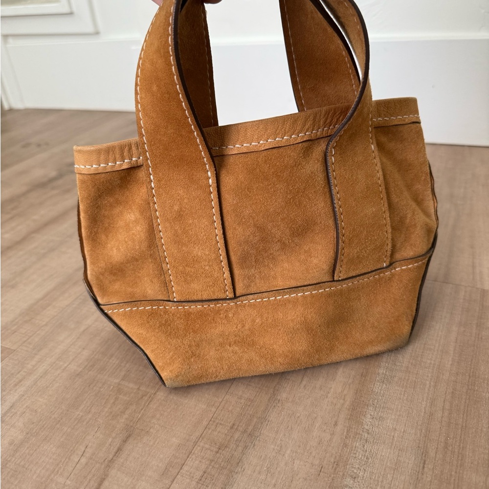 Doen Tan Suede Mini Tote Bag Purse